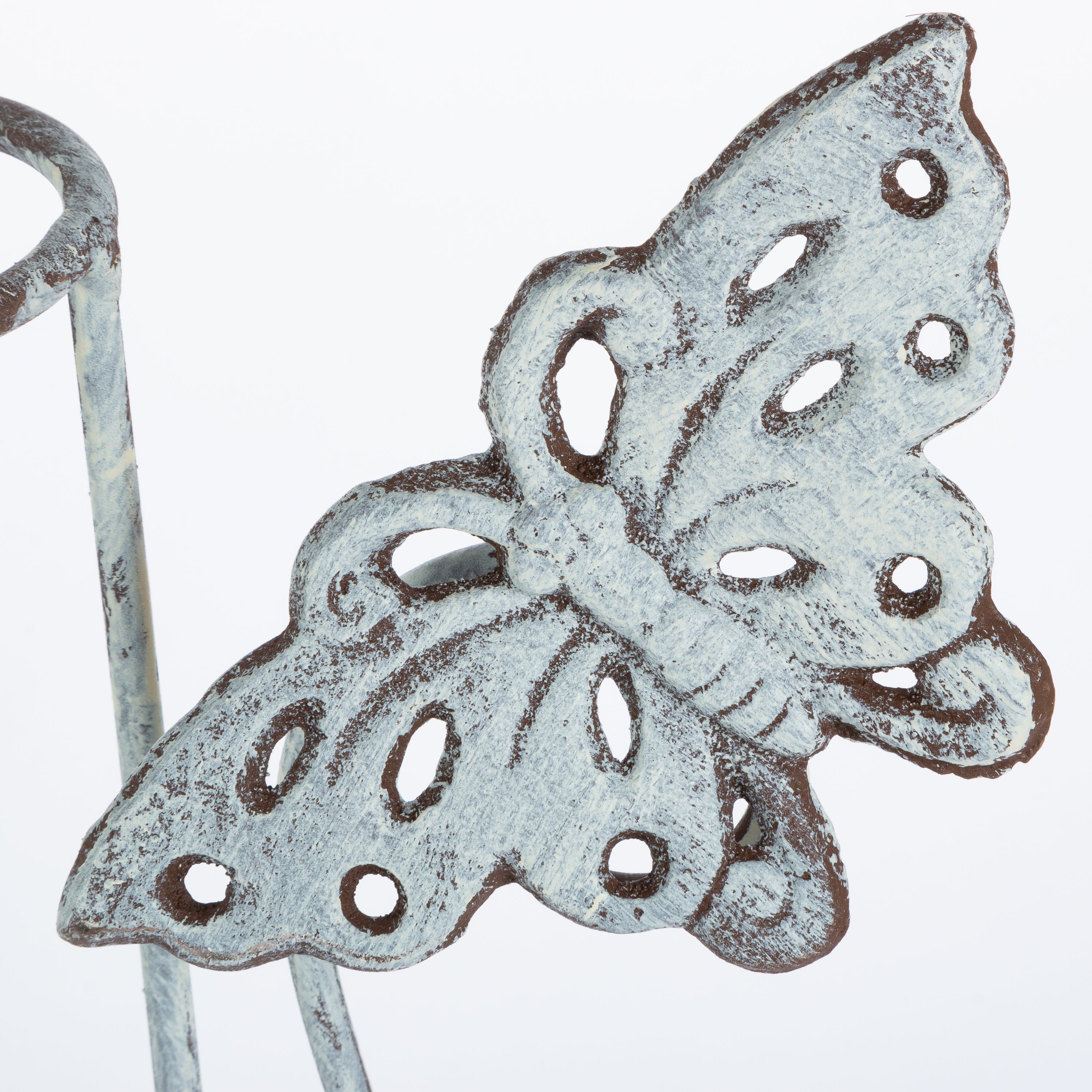 36.5 in Metal Butterfly Garden Stake Rain Gauge